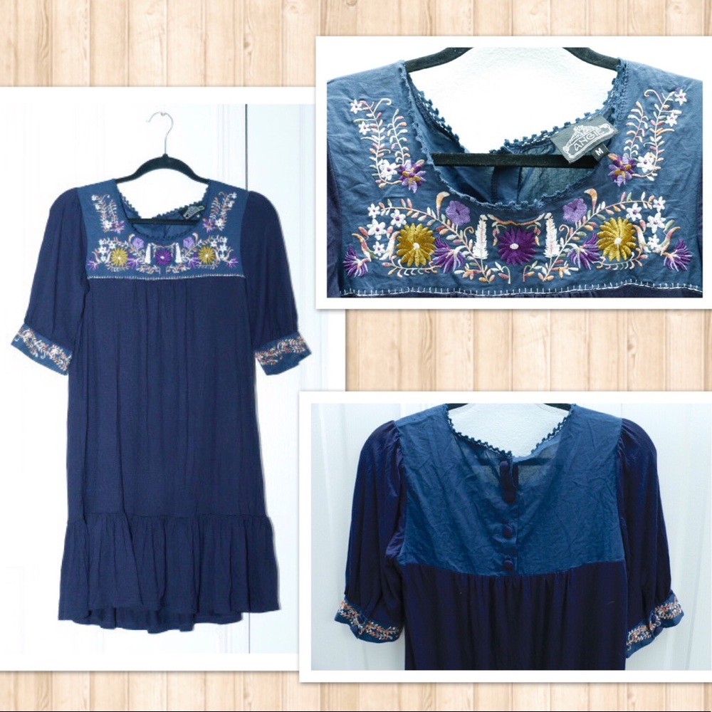 🌸🌸🌷🌷Floral Embroidered Soft Dress!!!!🌷🌷🌸🌸